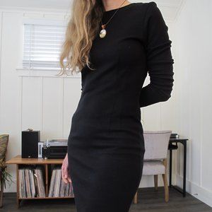 Vintage Black Jersey Dress
